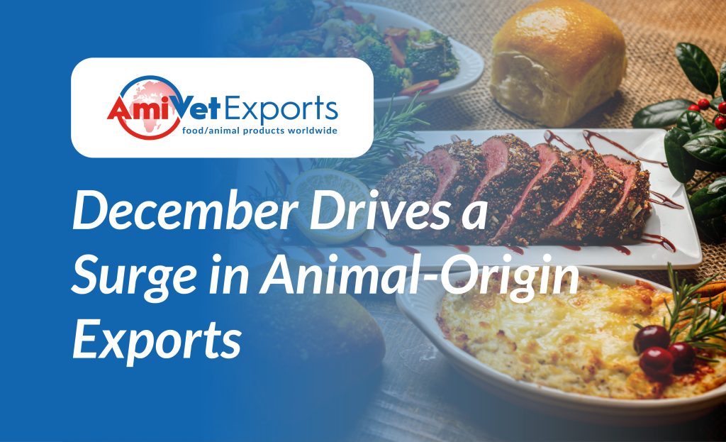 December Drives Export Surge in Animal Origin Products